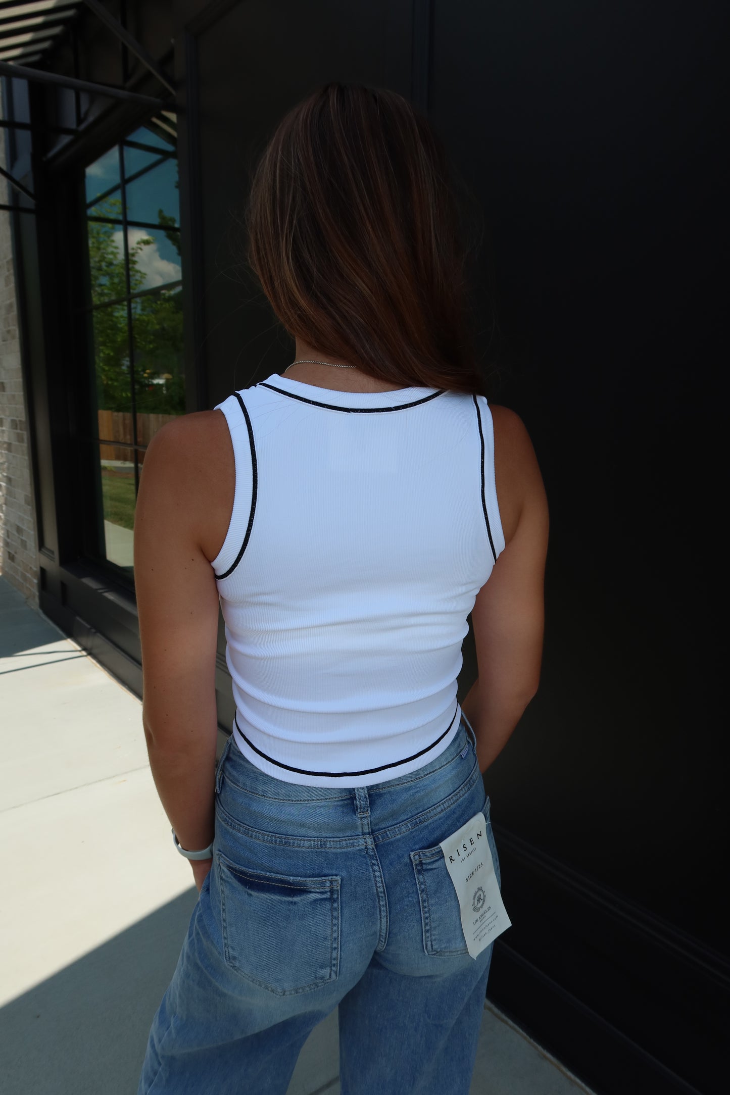 Stitched Neck Hem Tank