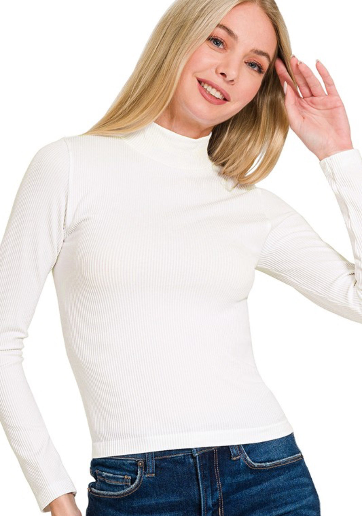 Seamless Ribbed Turtleneck