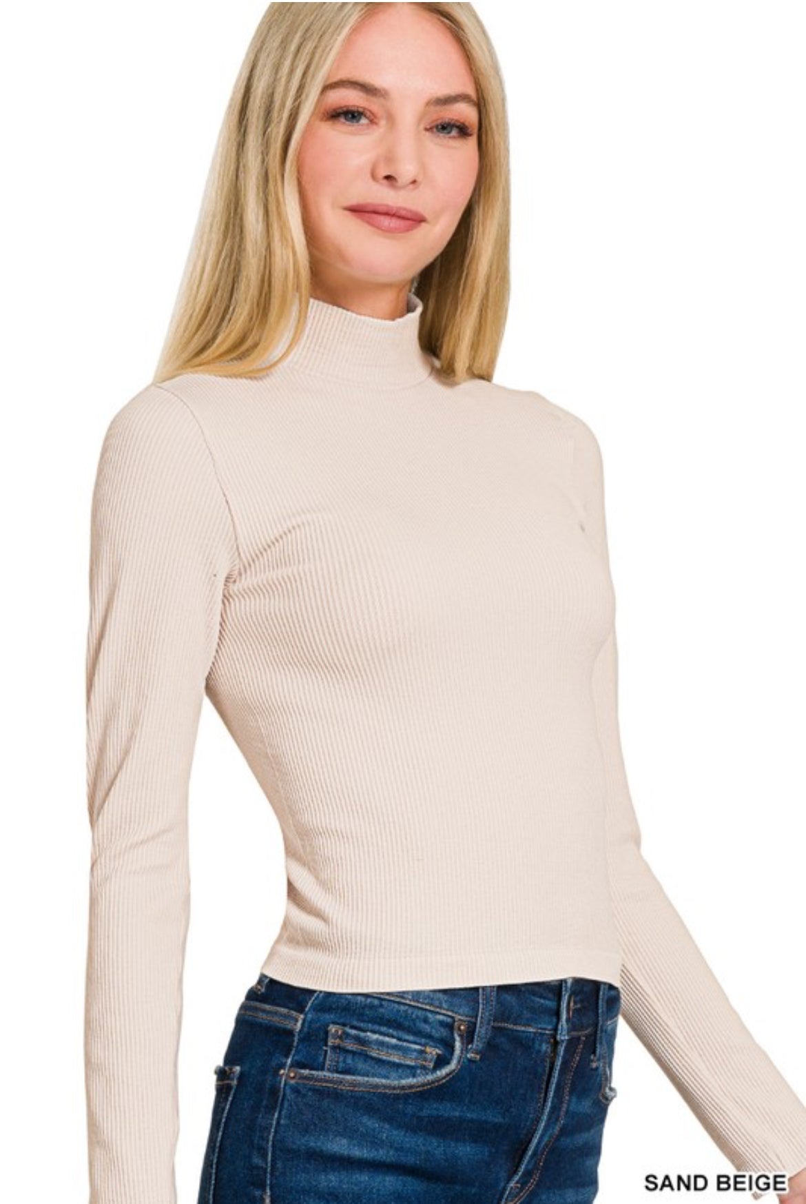Seamless Ribbed Turtleneck