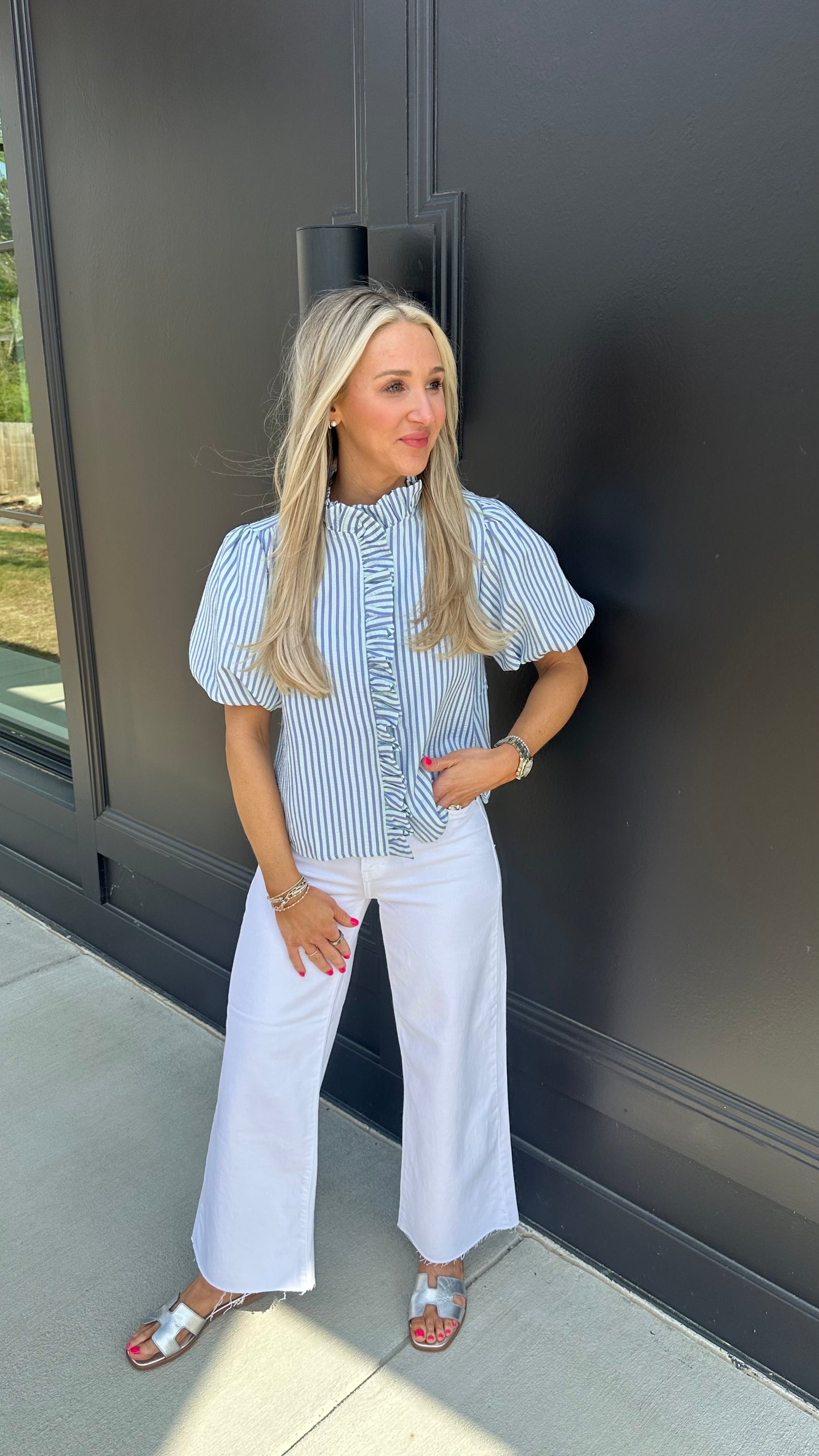 Scissor Cut Wide Leg Jeans