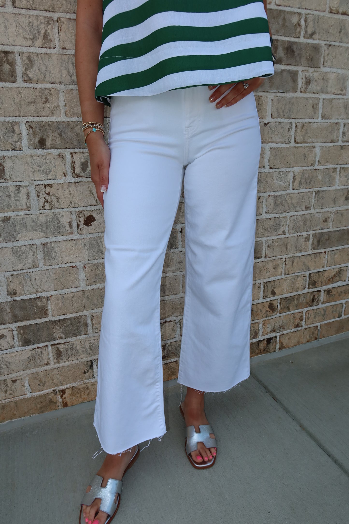Scissor Cut Wide Leg Jeans