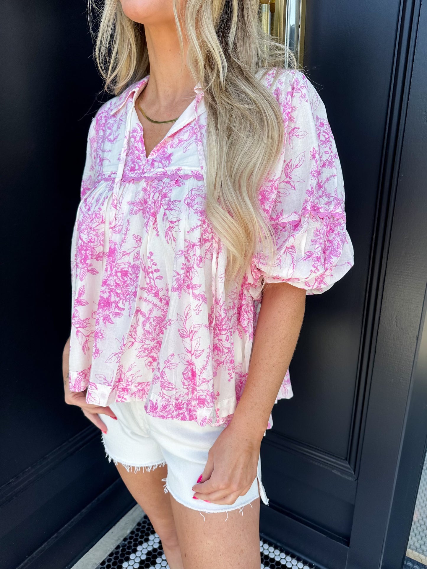 Farrah Floral Babydoll Top