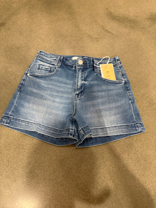 Mid Rise Denim Shorts