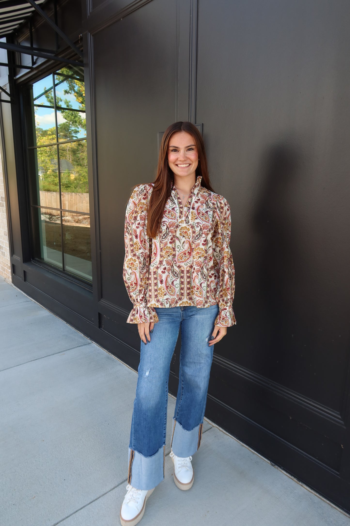 Mallory Patterned Blouse