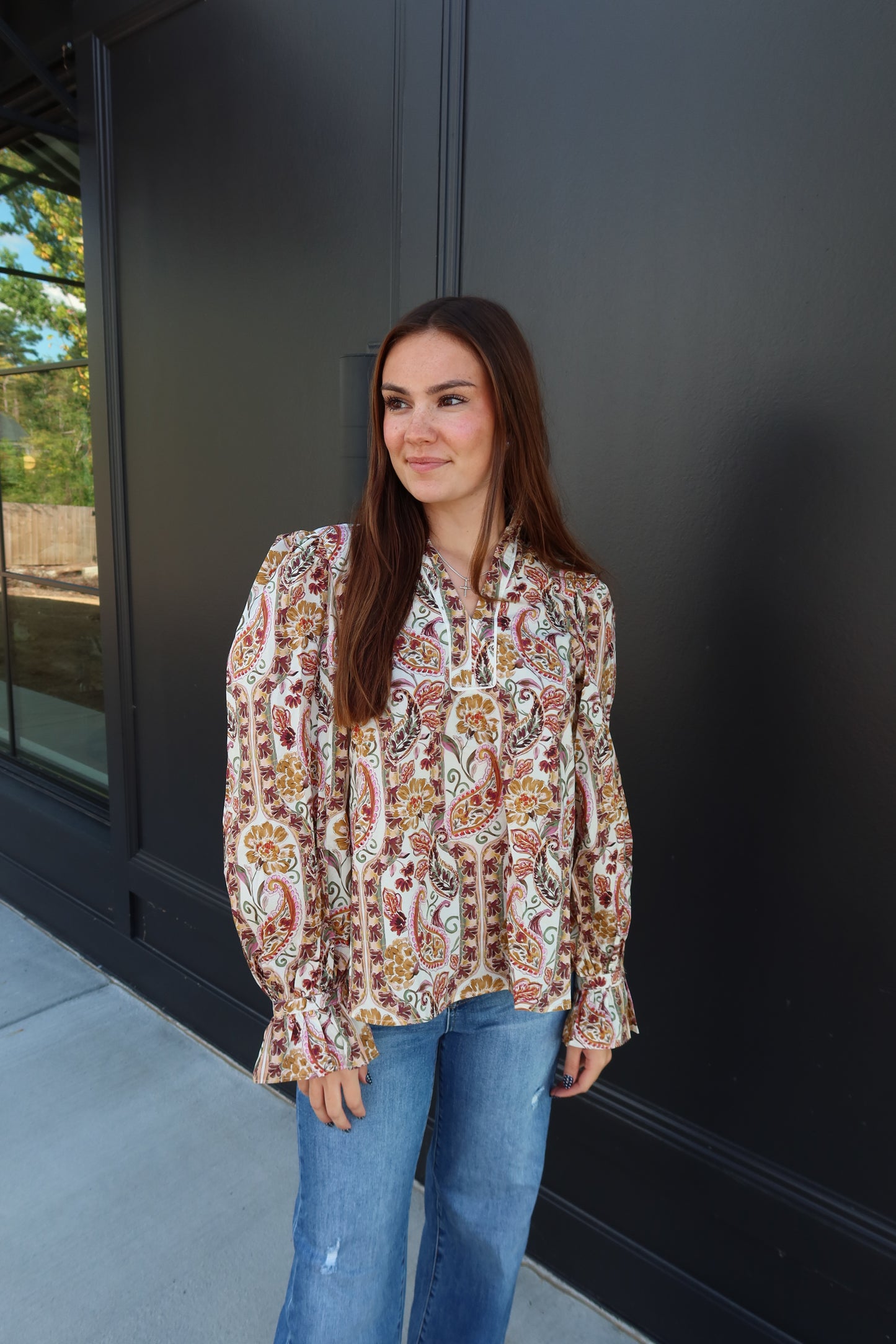 Mallory Patterned Blouse