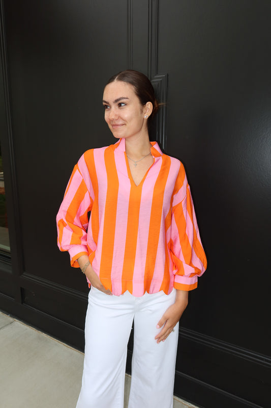 Sorbet Stripped Blouse