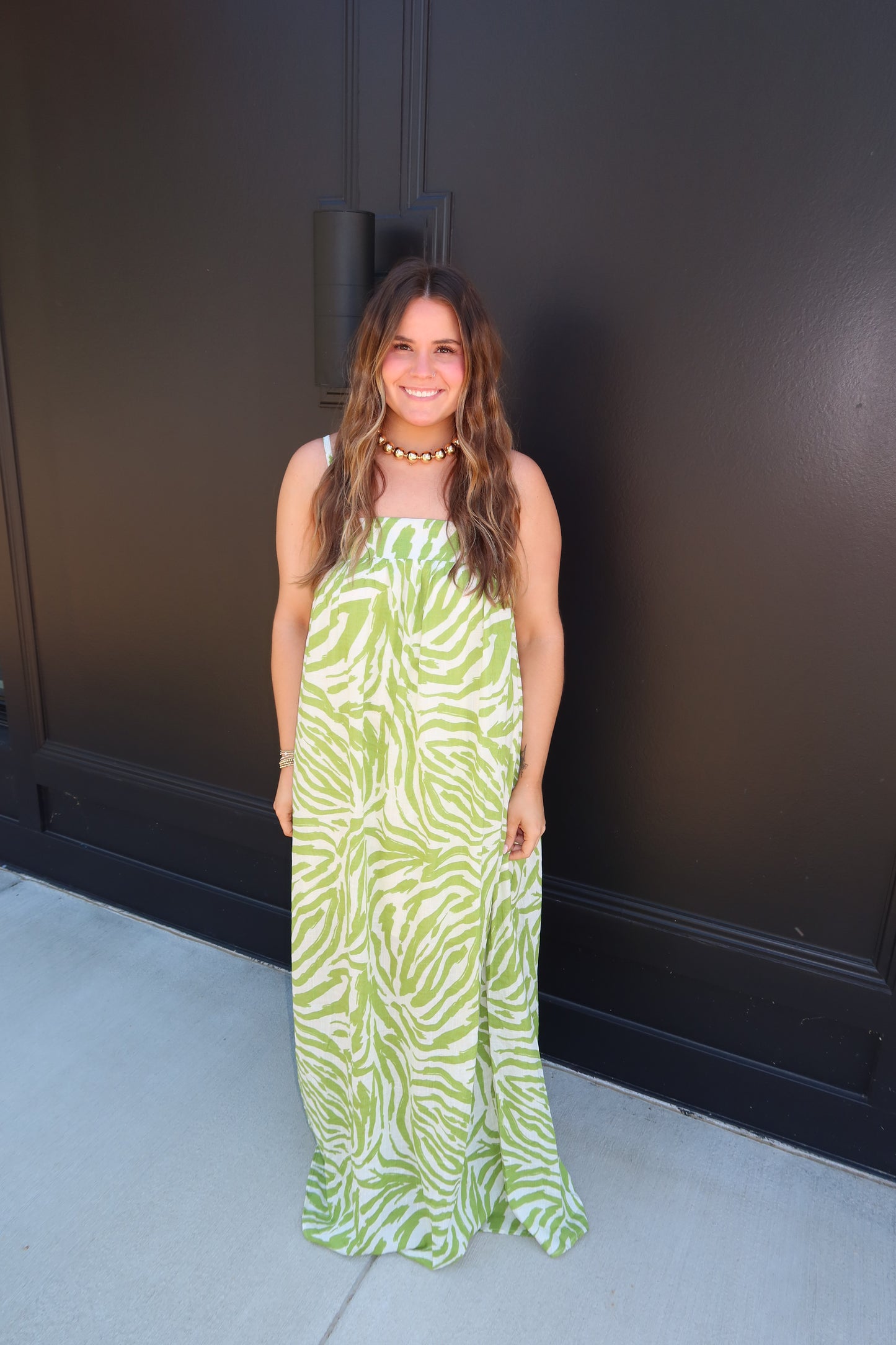 Matcha Zebra Print Maxi