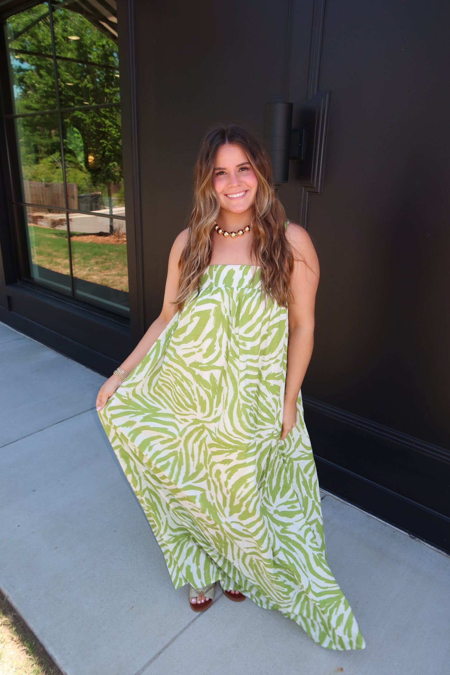 Matcha Zebra Print Maxi