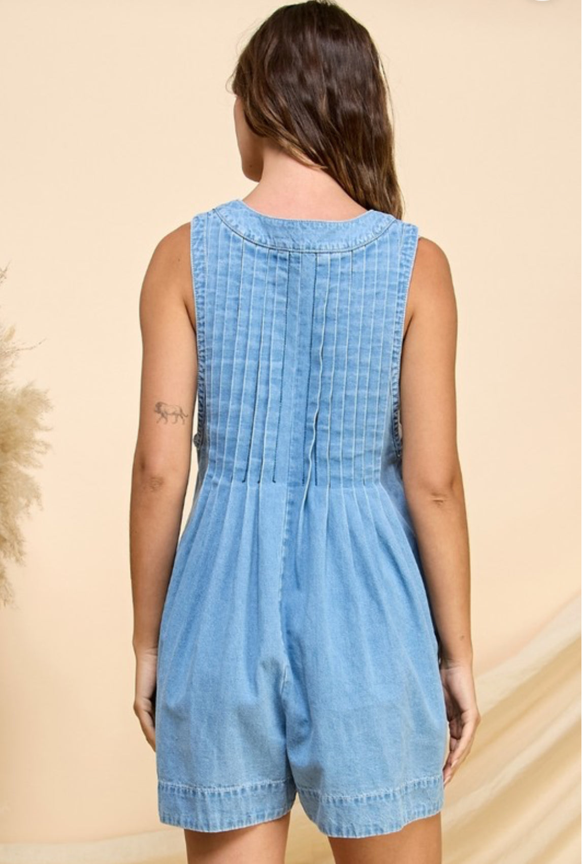 Jessie Denim Short Romper